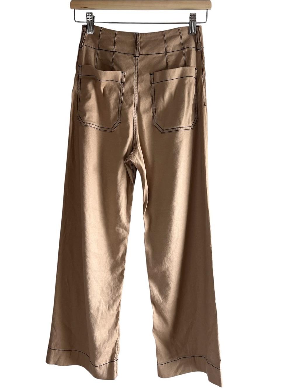Anthropologie Maeve Colette cropped linen wide-leg pants 25 excellent condition - Picture 9 of 15